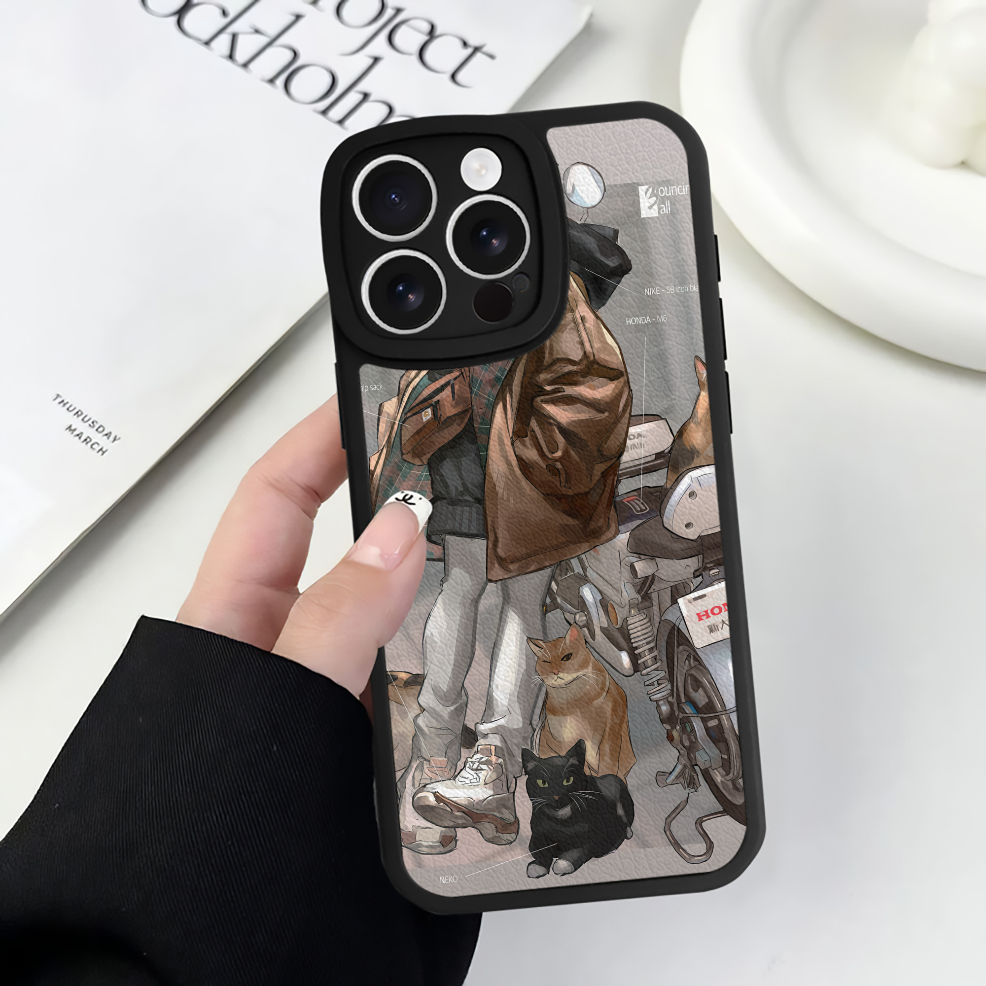 （画像用） ハイキュー!! Haikyu!! 【iPhone 16シリーズ対応】シリコンスマホケース（レザー調） 材質：シリコン